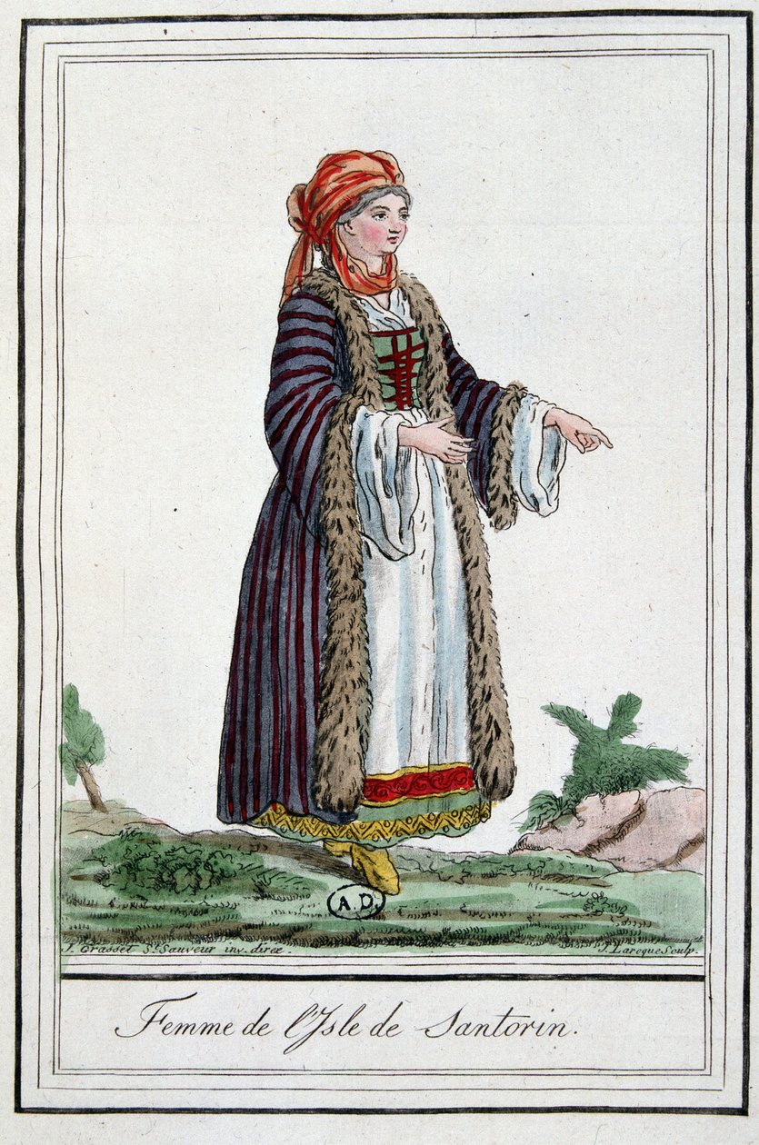 Frau von der Insel Santorini von Jacques Grasset de Saint Sauveur