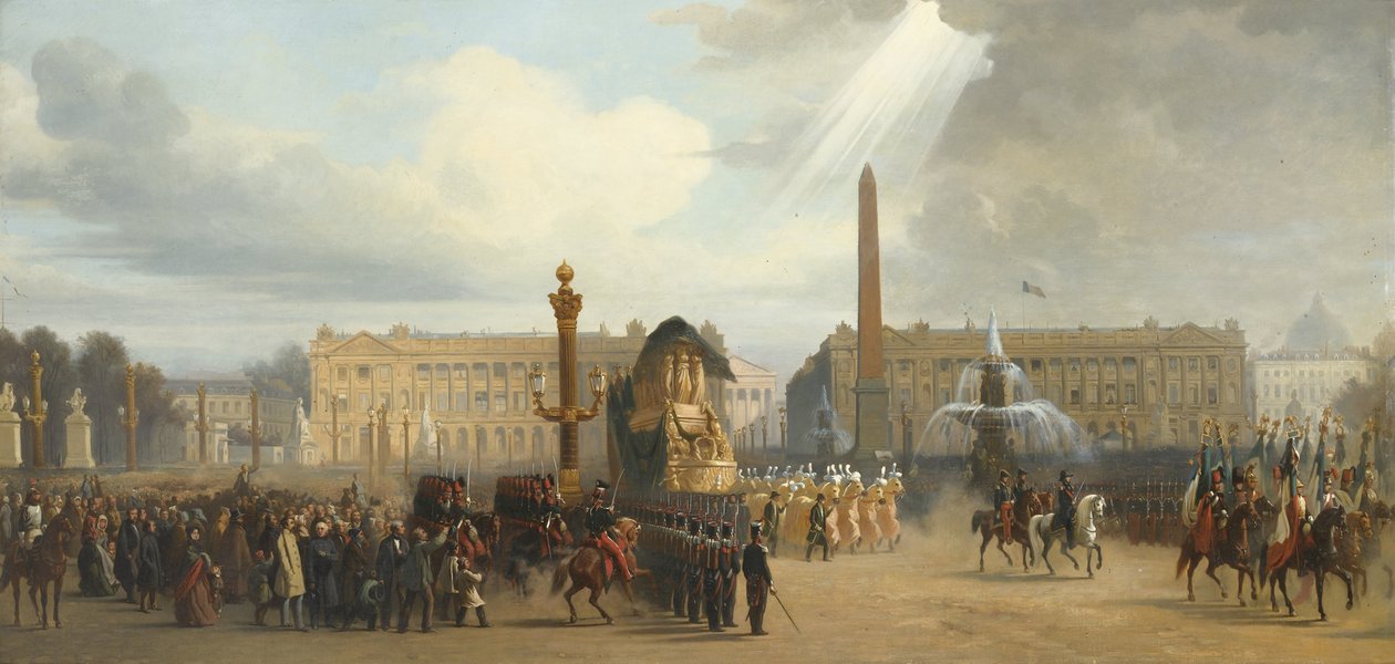 Napoleons Leichenwagen überquert den Place de la Concorde, 15. Dezember 1840, 1844 von Jacques Guiaud