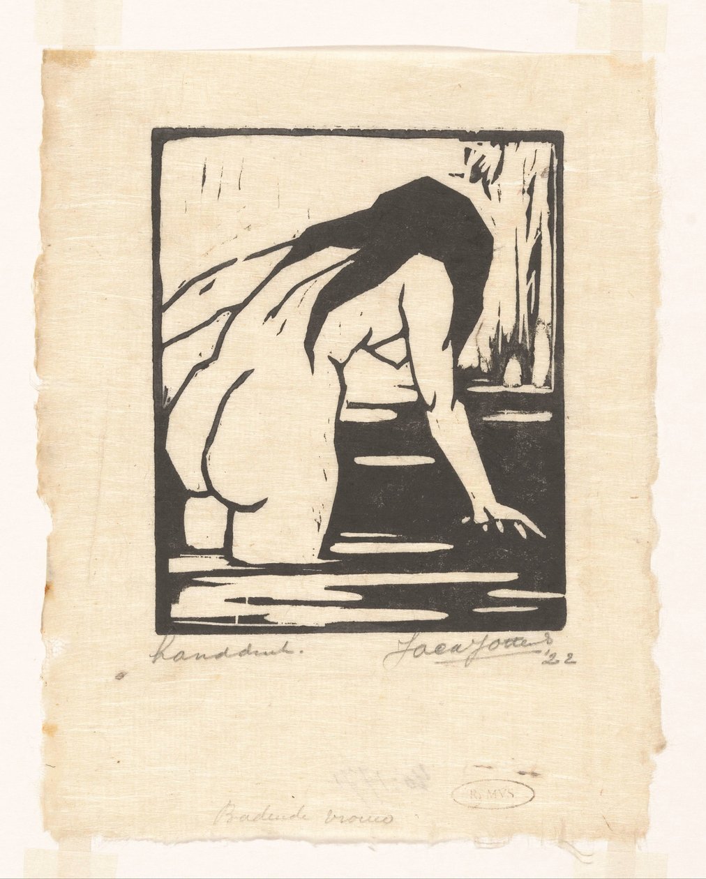 Badende Frau von Jacques Jeichienus Ottens (signed by artist)