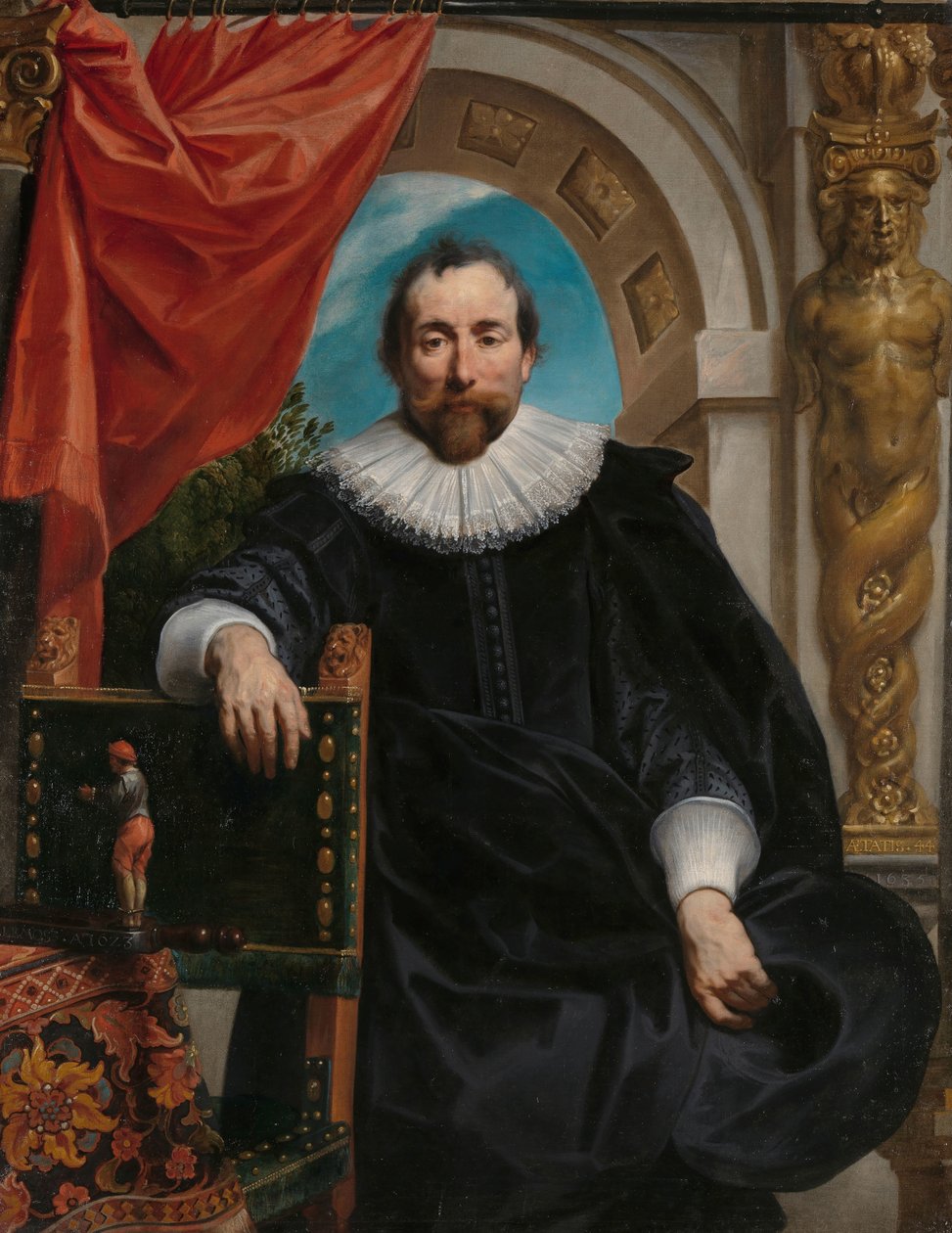 Porträts von Rogier Le Witer und seiner Frau, Catharina Behaghel von Jacques Jordaens