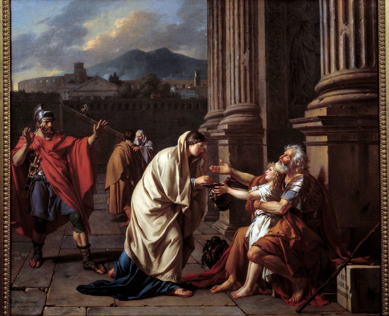 Belisarius (500-565) bittet um Almosen von Jacques Louis David