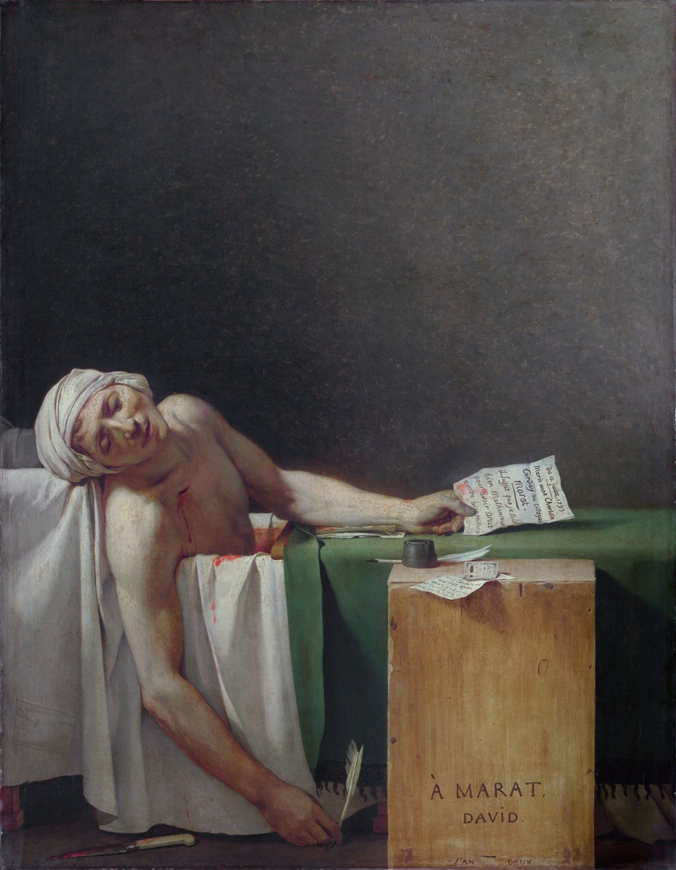 Der Tod von Marat von Jacques Louis David