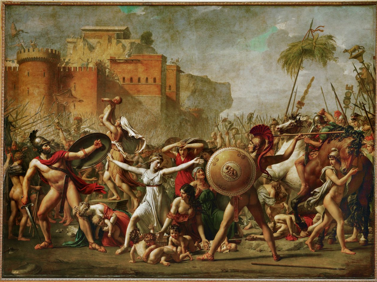 Die Sabinerinnen stoppen die Schlacht von Jacques Louis David