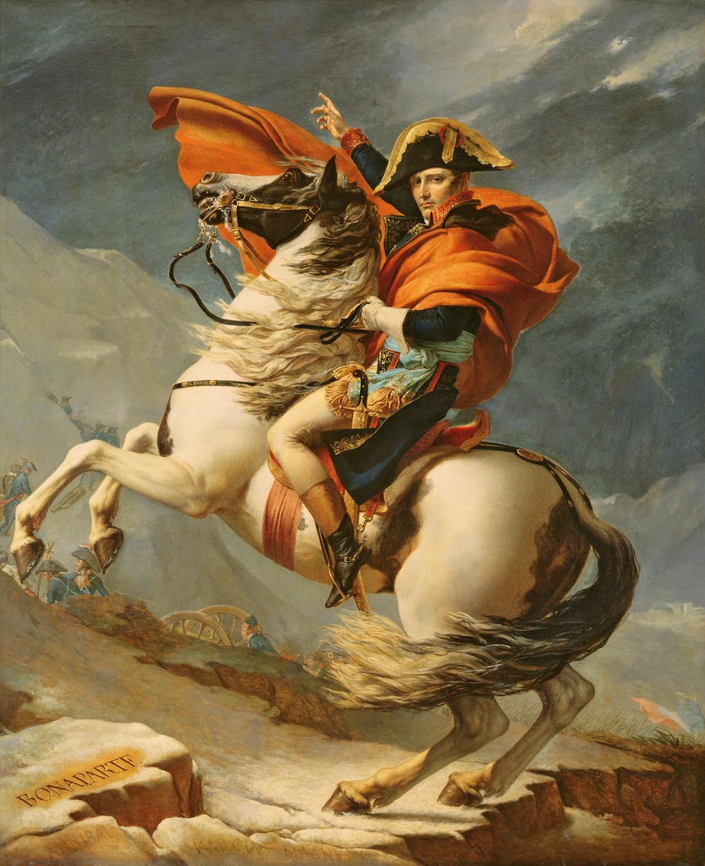 Napoleon überquert die Alpen am 20. Mai 1800 von Jacques Louis David