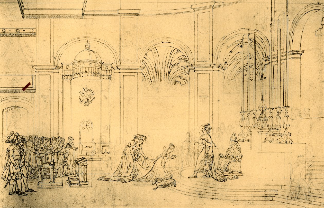 Skizze für Die Krönung Napoleons, ca. 1807, 1921 von Jacques Louis David