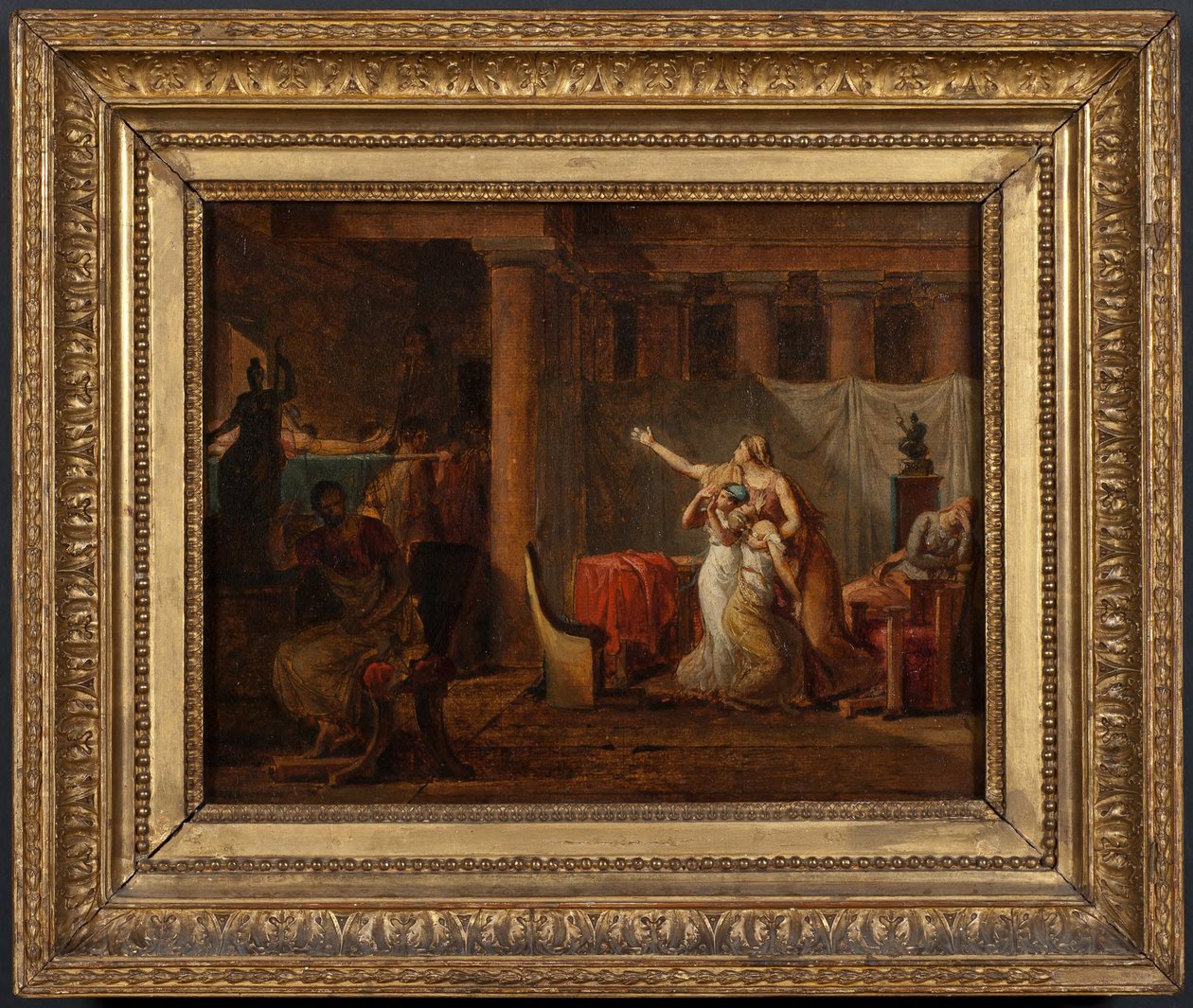 Die Liktoren bringen Brutus die Leichname seiner Söhne zurück. Studie von Jacques Louis David