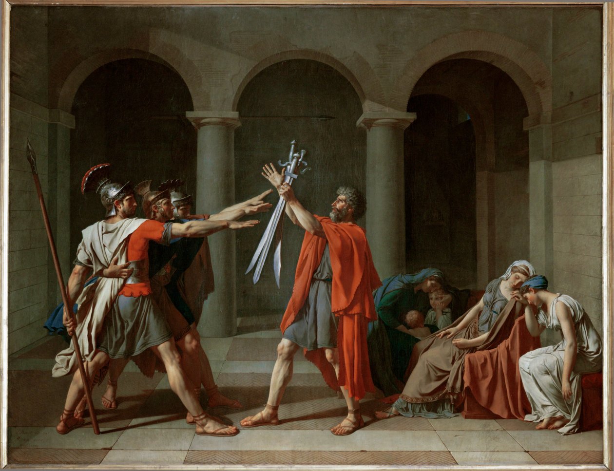 Der Schwur der Horatier ... von Jacques Louis David