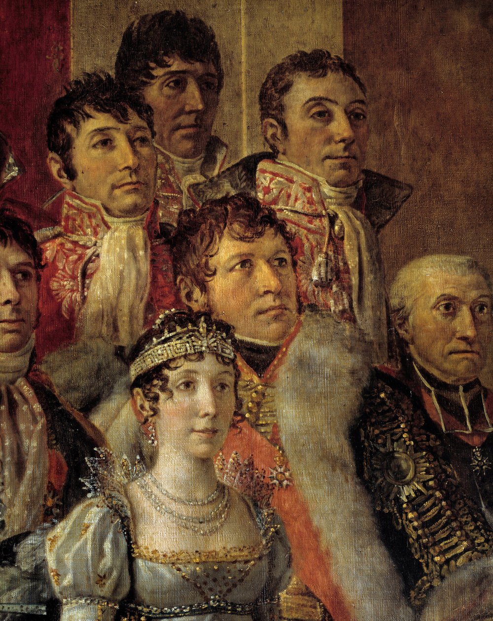 Die Zeremonie Napoleons (Detail) von Jacques Louis David