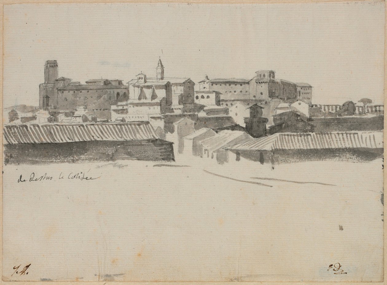Aussicht vom Kolosseum, Rom von Jacques Louis David