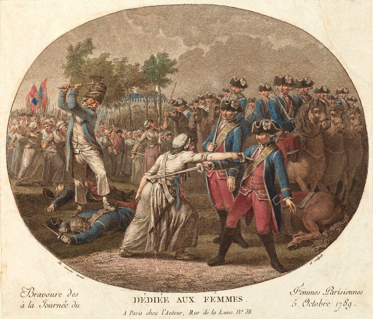 Tapferkeit der Pariser Frauen am 5. Oktober 1789: den Frauen gewidmet von Jacques Philippe Caresme