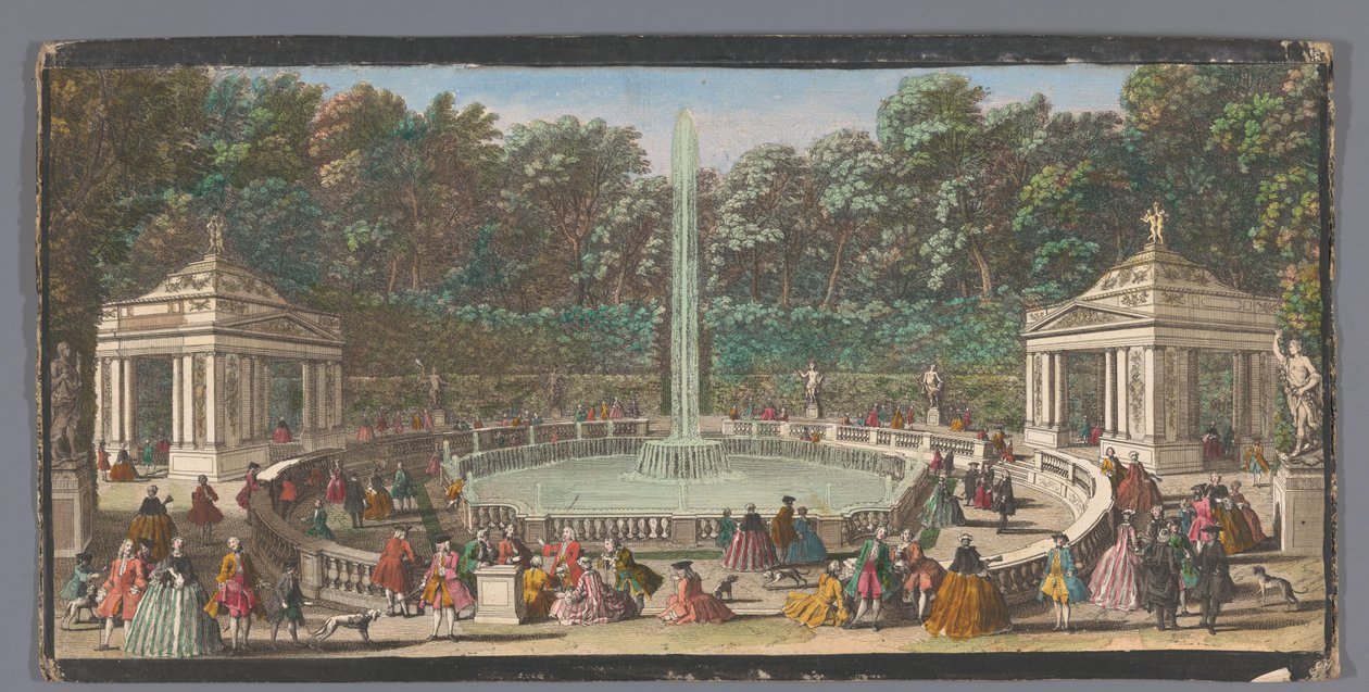 Ansicht des Bosquet des Dômes im Garten von Versailles von Jacques Rigaud (possibly)