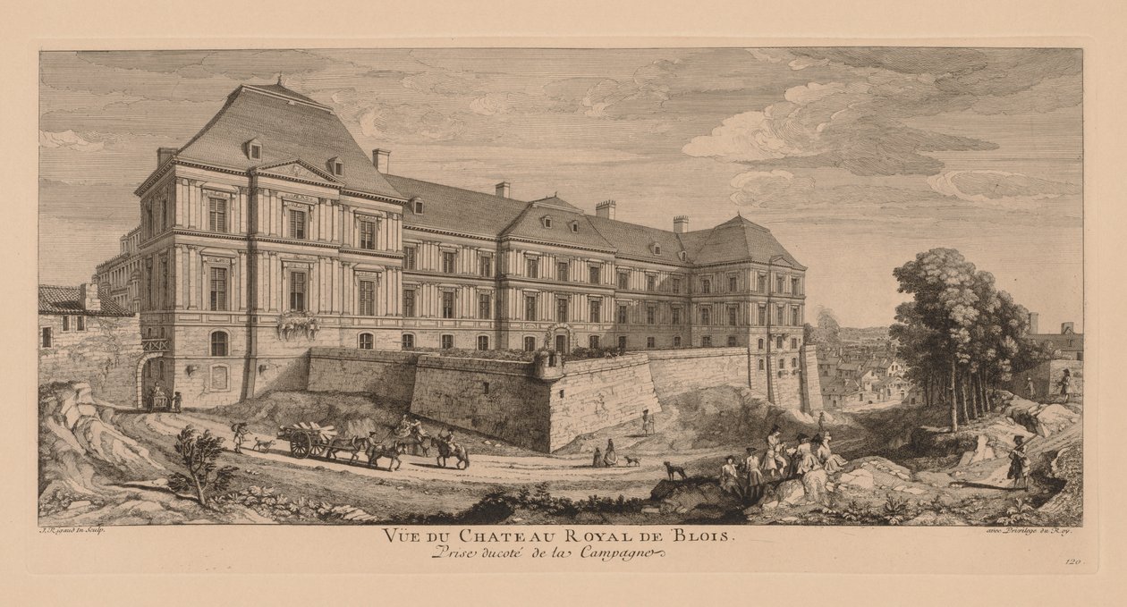 Vue du Château royal de Blois, prise du côté de la campagne von Jacques Rigaud