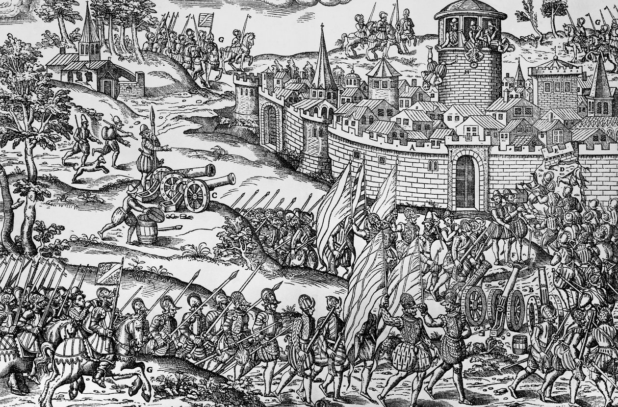 Eroberung von Montbrison durch Francois de Beaumont, Baron von Adrets von Jacques Tortorel