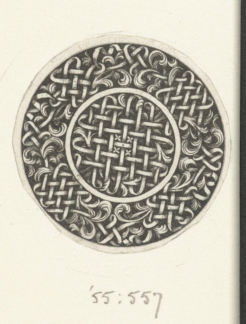 Medaille mit Flechtwerk Entwürfe für Goldschmiede (Serie) von Jacques Vauquer