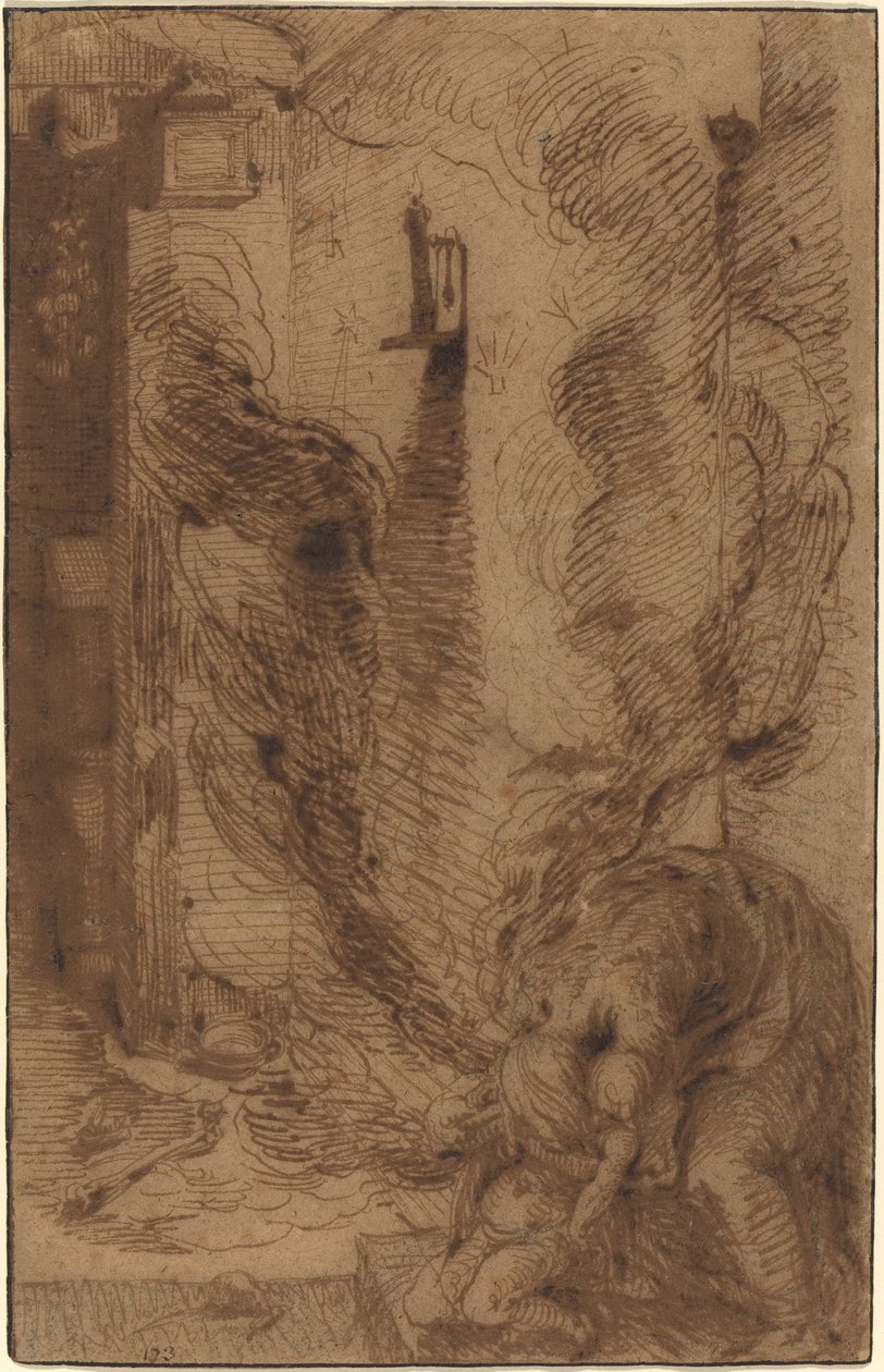 Hexenszene mit einem Vampir [recto] von Jacques de Gheyn II