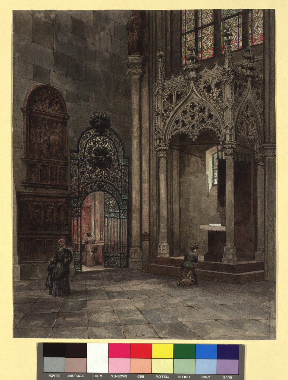 Gotischer Baldachin in St. Stephan vor der Kreuzkapelle von Jakob Alt