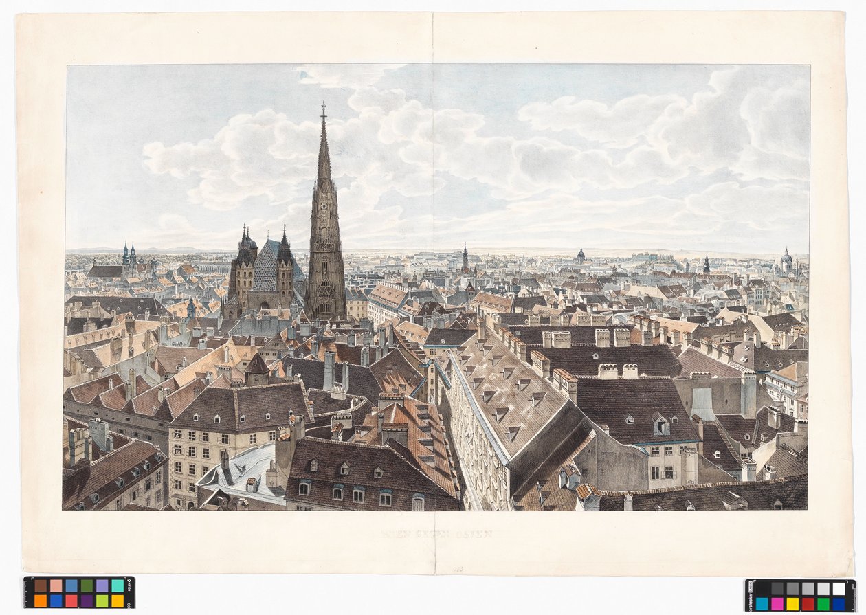 Panorama von Wien gegen Osten von der Peterskirche aus von Jakob Alt
