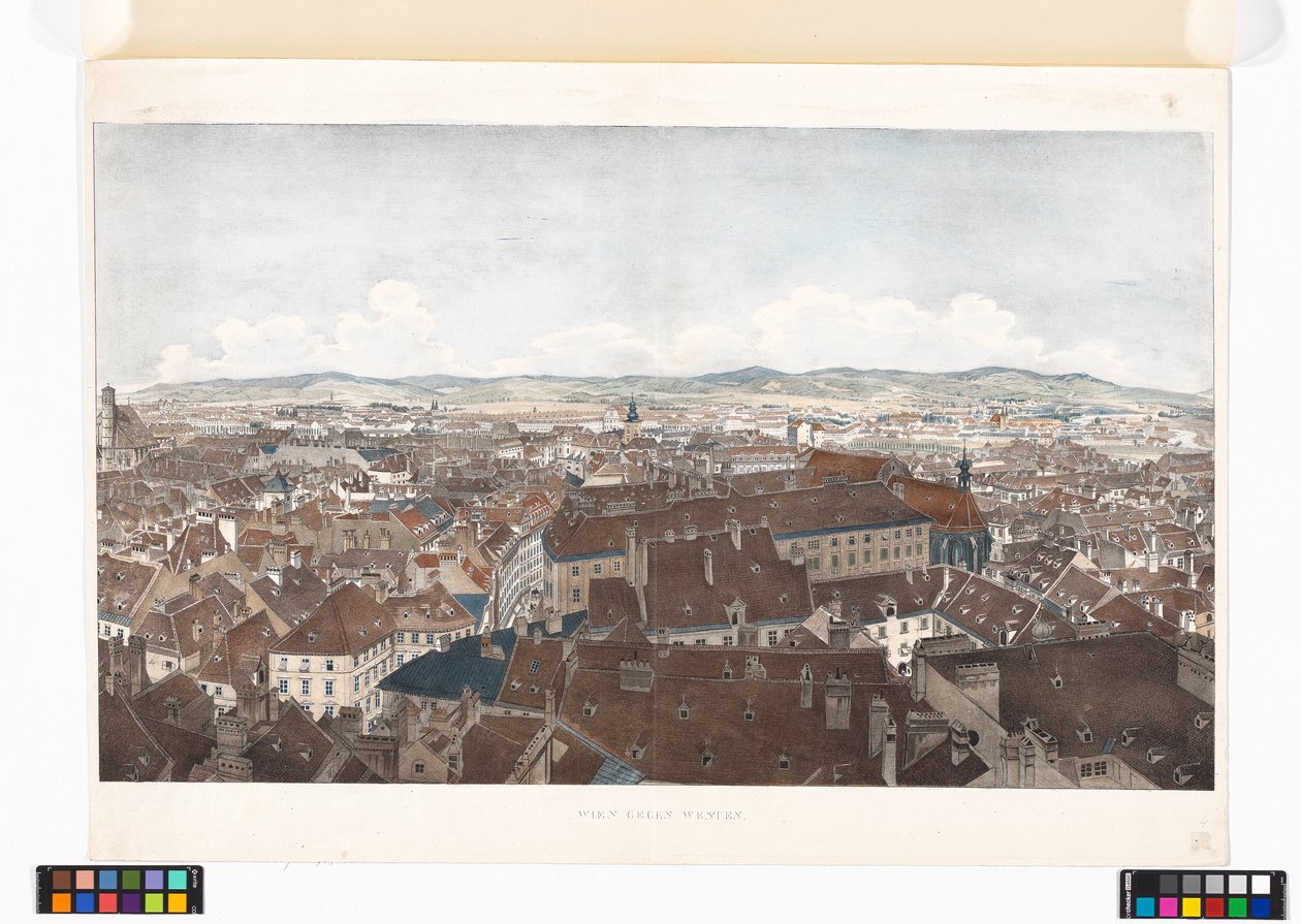 Panorama von Wien nach Westen, von der Peterskirche aus von Jakob Alt
