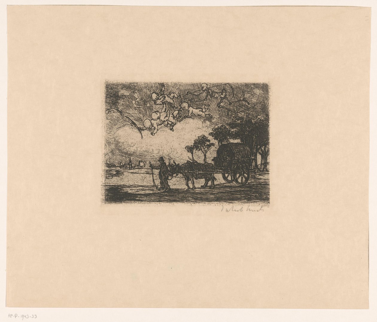 Flucht nach Ägypten von Jakob Smits (signed by artist)