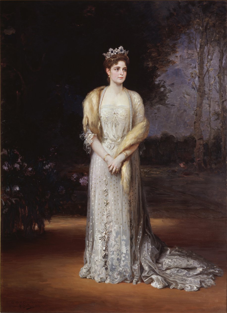 Porträt von Kaiserin Alexandra Fjodorowna von Russland 1872-1918, die Frau von Zar Nikolaus II., 1914 von Jakov Jakovlevich Veber