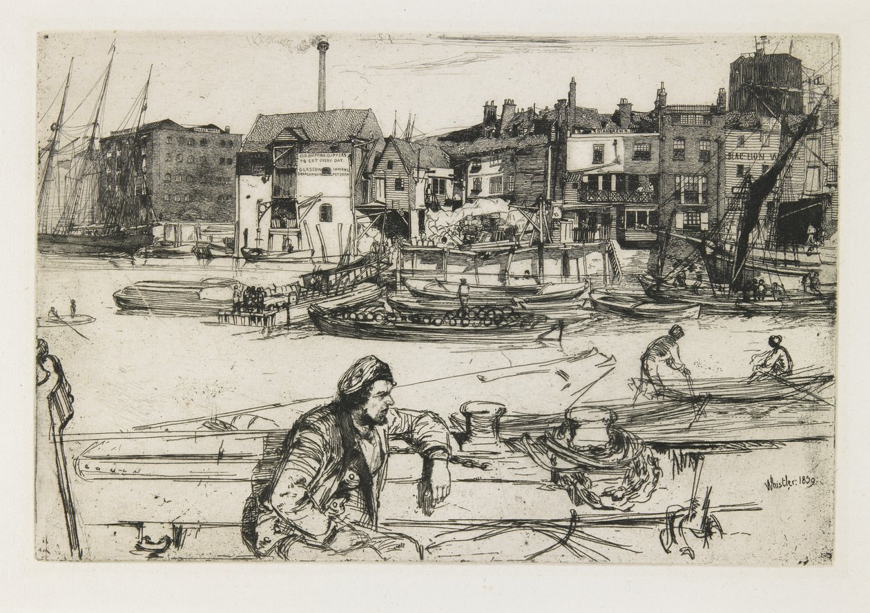 Black Lion Wharf, 1859 von James Abbott McNeill Whistler