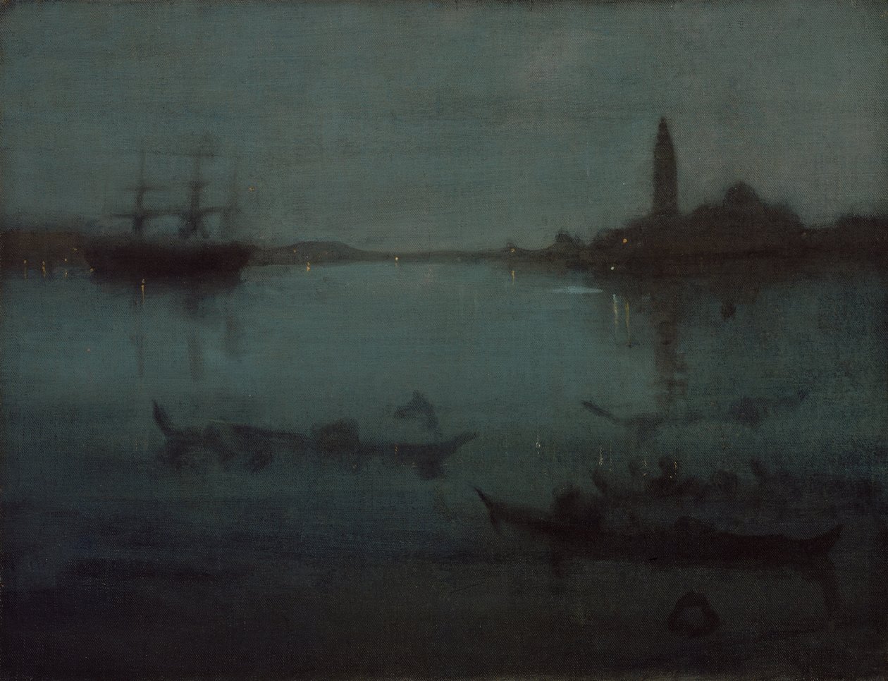 Nocturne in Blau und Silber - Die Lagune, Venedig von James Abbott McNeill Whistler