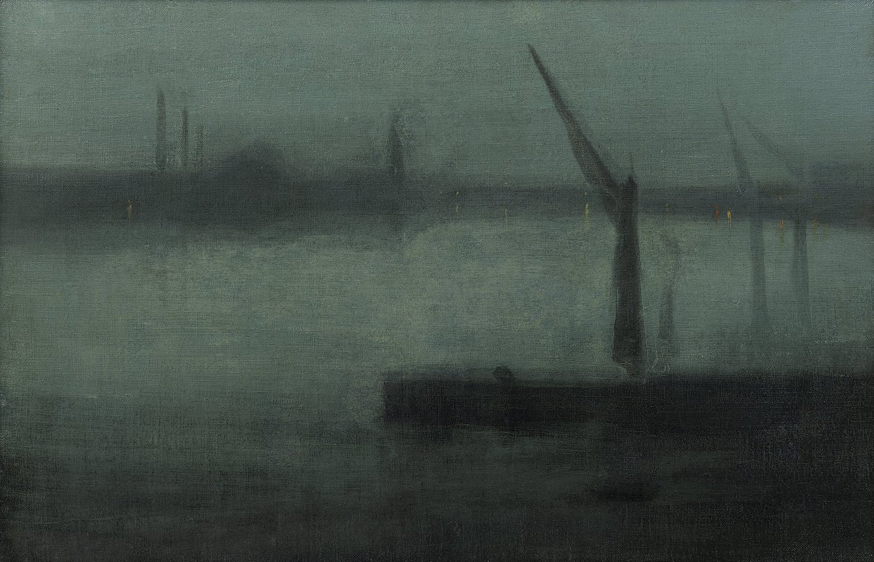 Nocturne - Blau und Silber—Battersea Reach von James Abbott McNeill Whistler
