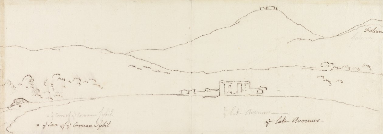 Die Höhle der Kumeanischen Sibylle am Ufer des Sees Avernus von James Barry
