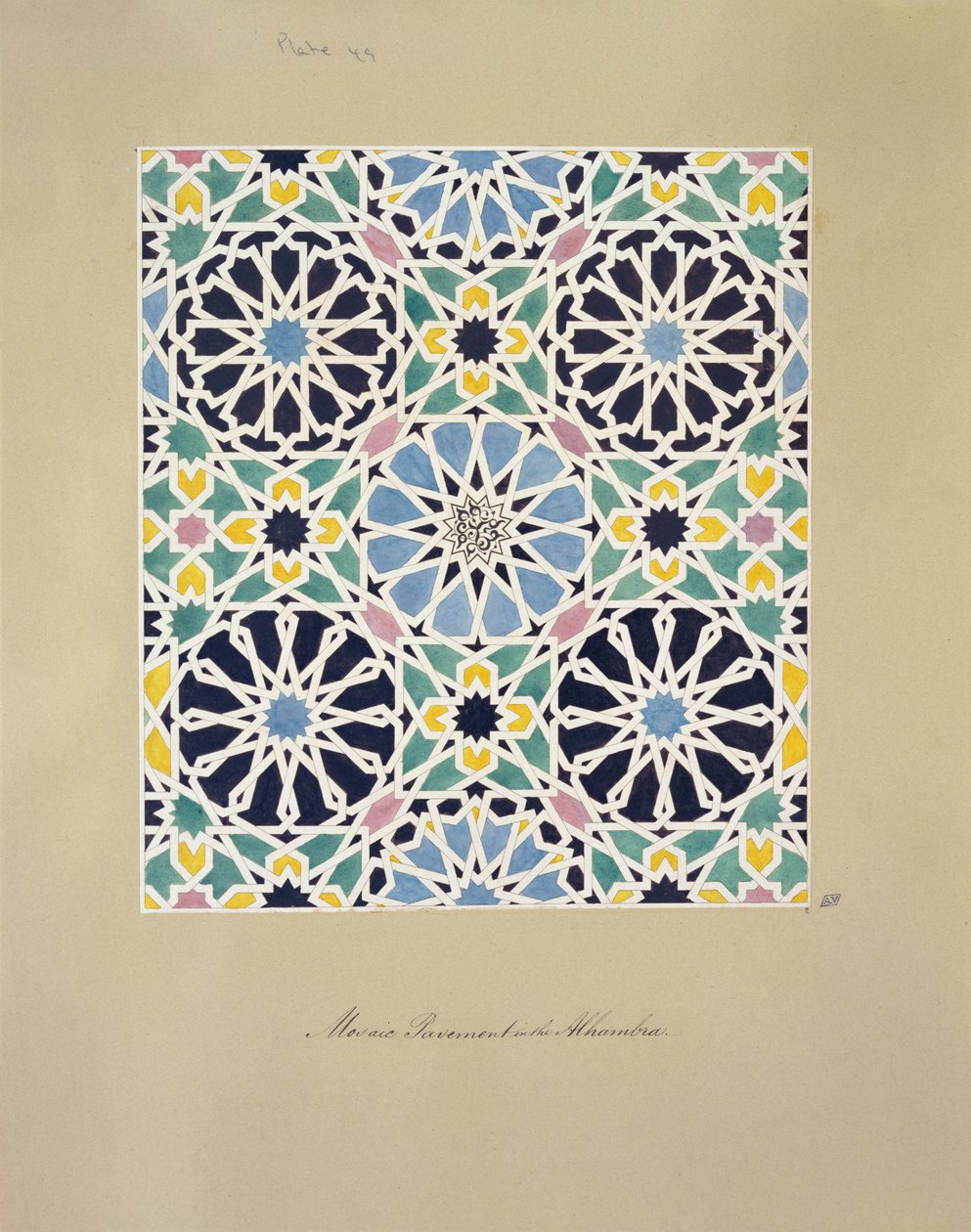 Mosaikpflaster in der Alhambra, aus 