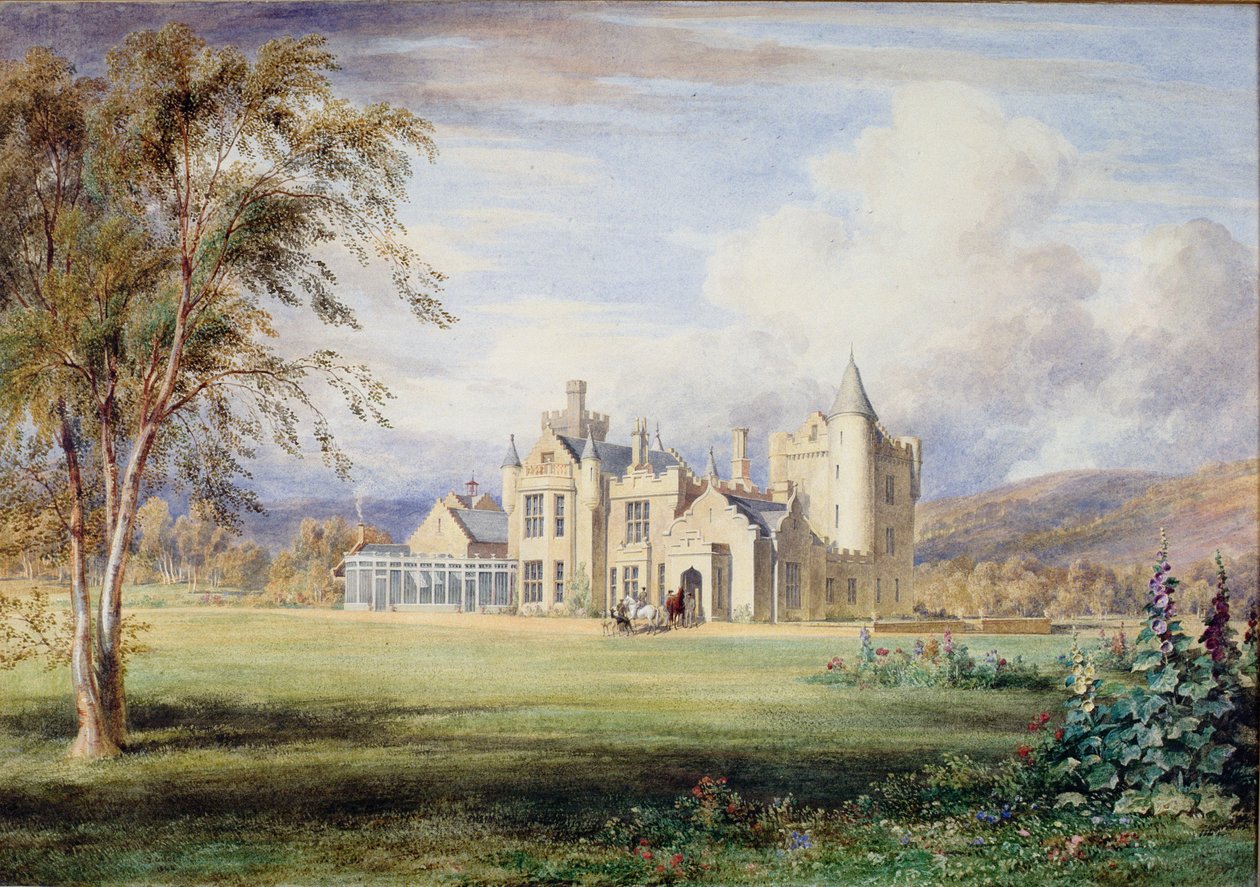 Schloss Balmoral, um 1840 von James Giles