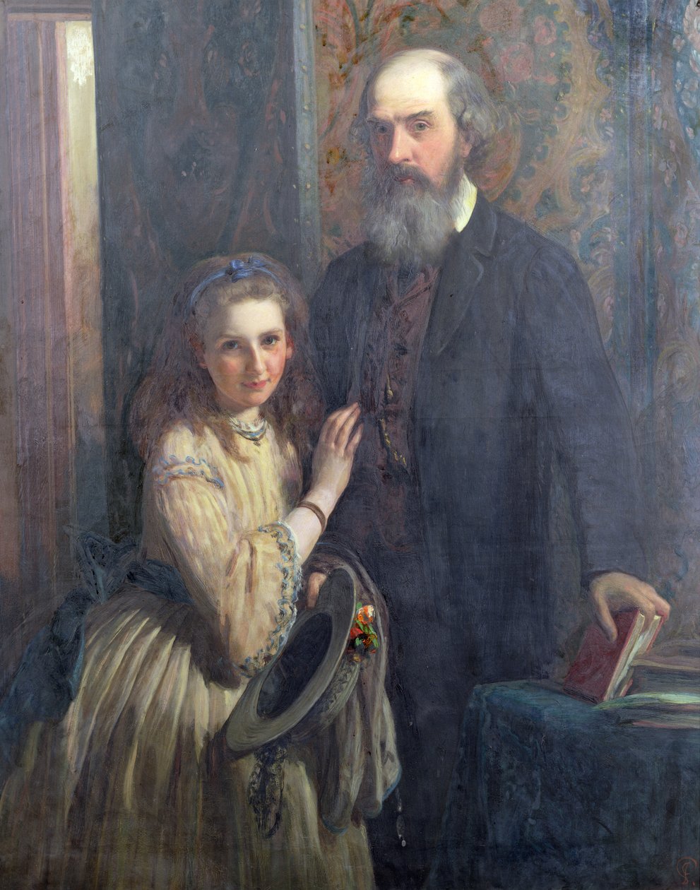 Sir William FitzHerbert mit seiner Tochter Ida, 1862 von James Sant