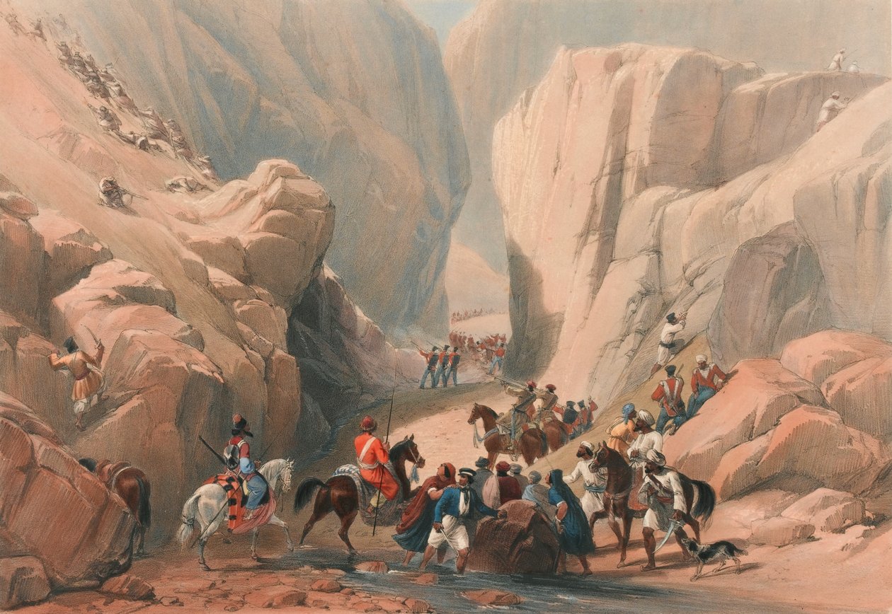 Die Öffnung in die enge Schlucht oberhalb des Siri Bolan von James (after) Atkinson
