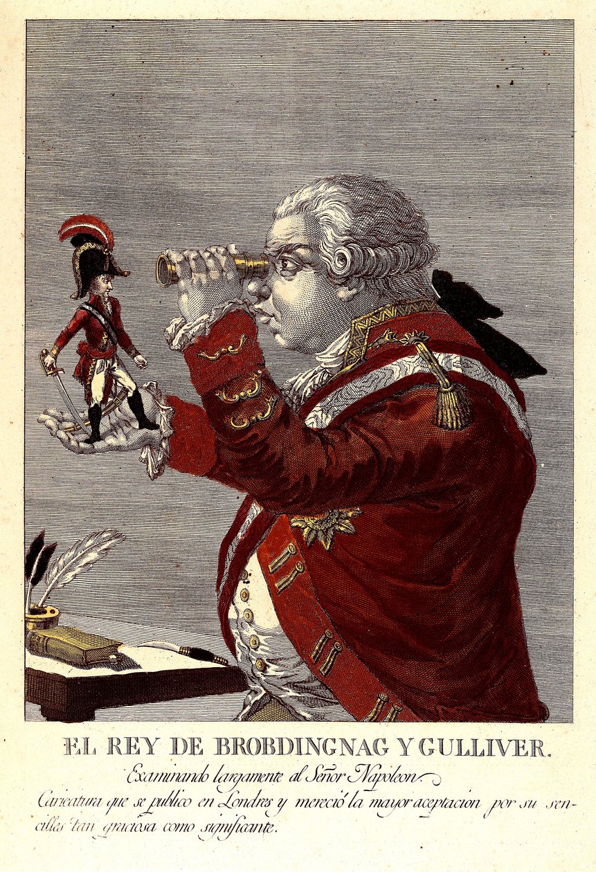 Der König von Brobdingnag und Gulliver von James (after) Gillray