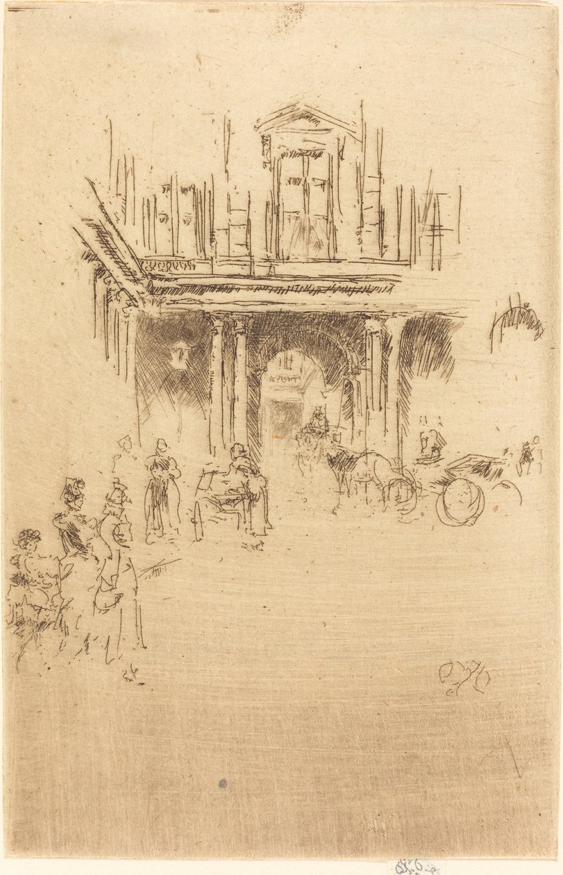 Eine Ecke des Palais Royal von James Abbott McNeill Whistler
