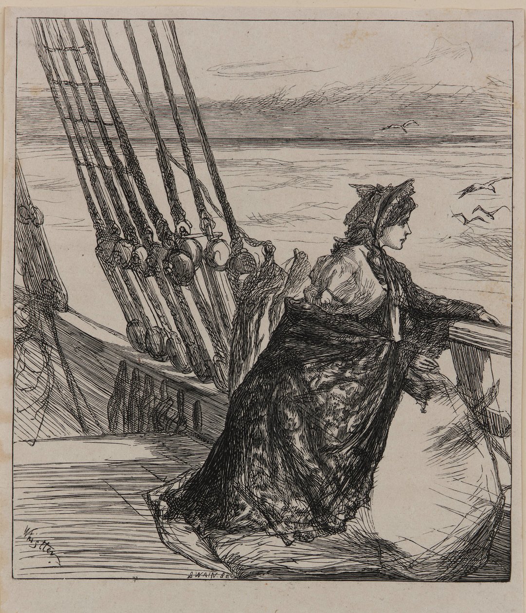 Eine Illustration zu Die Tochter des Majors, 1862 von James Abbott McNeill Whistler