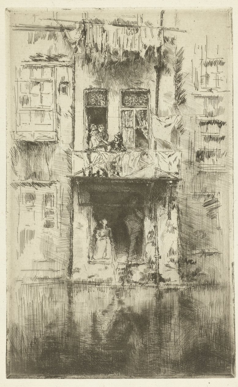 Balkon eines Hauses in Amsterdam von James Abbott McNeill Whistler