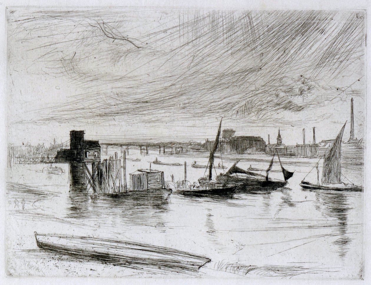Battersea Morgendämmerung (Cadogan Pier) von James Abbott McNeill Whistler