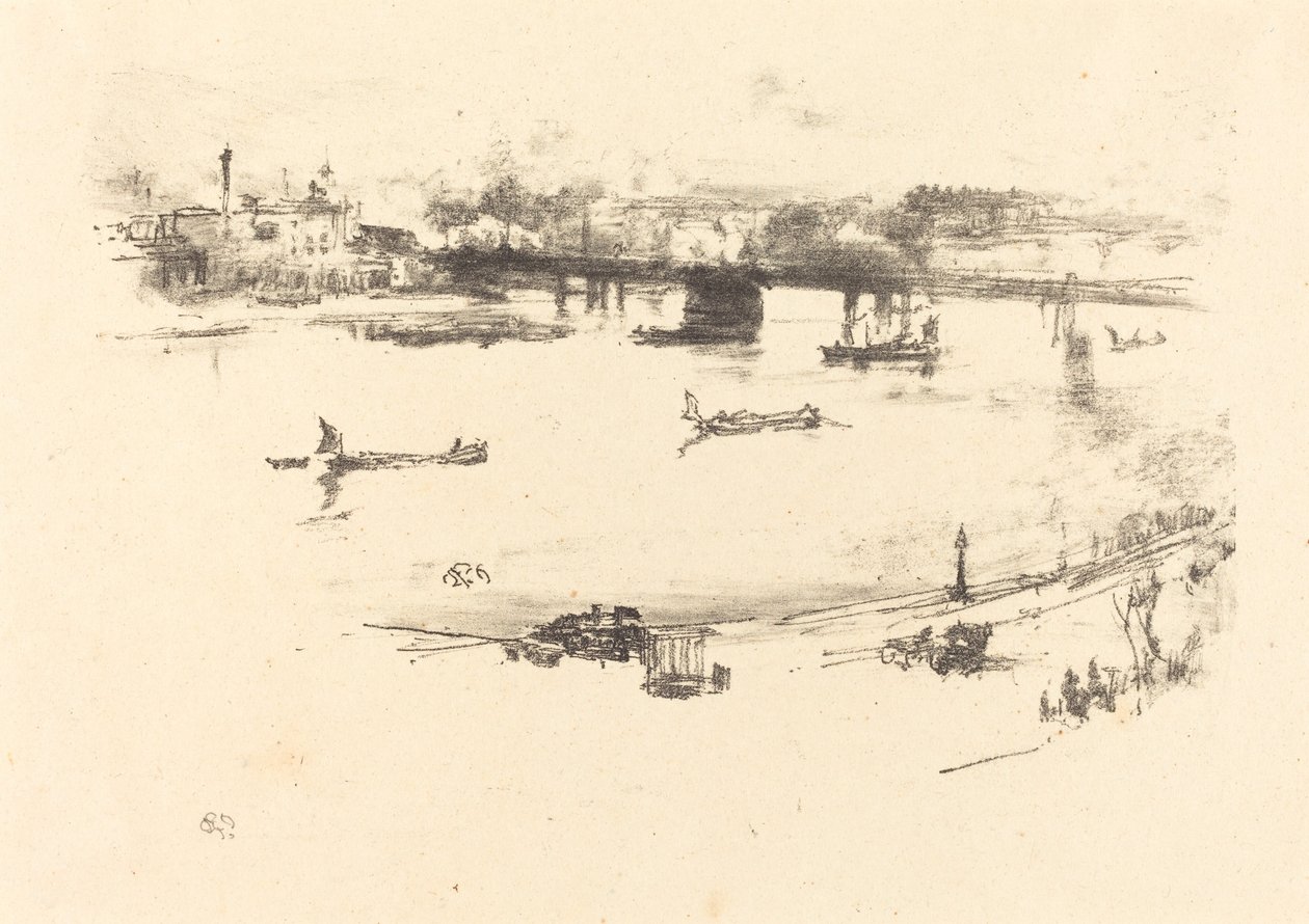Charing Cross Eisenbahnbrücke, 1896 von James Abbott McNeill Whistler