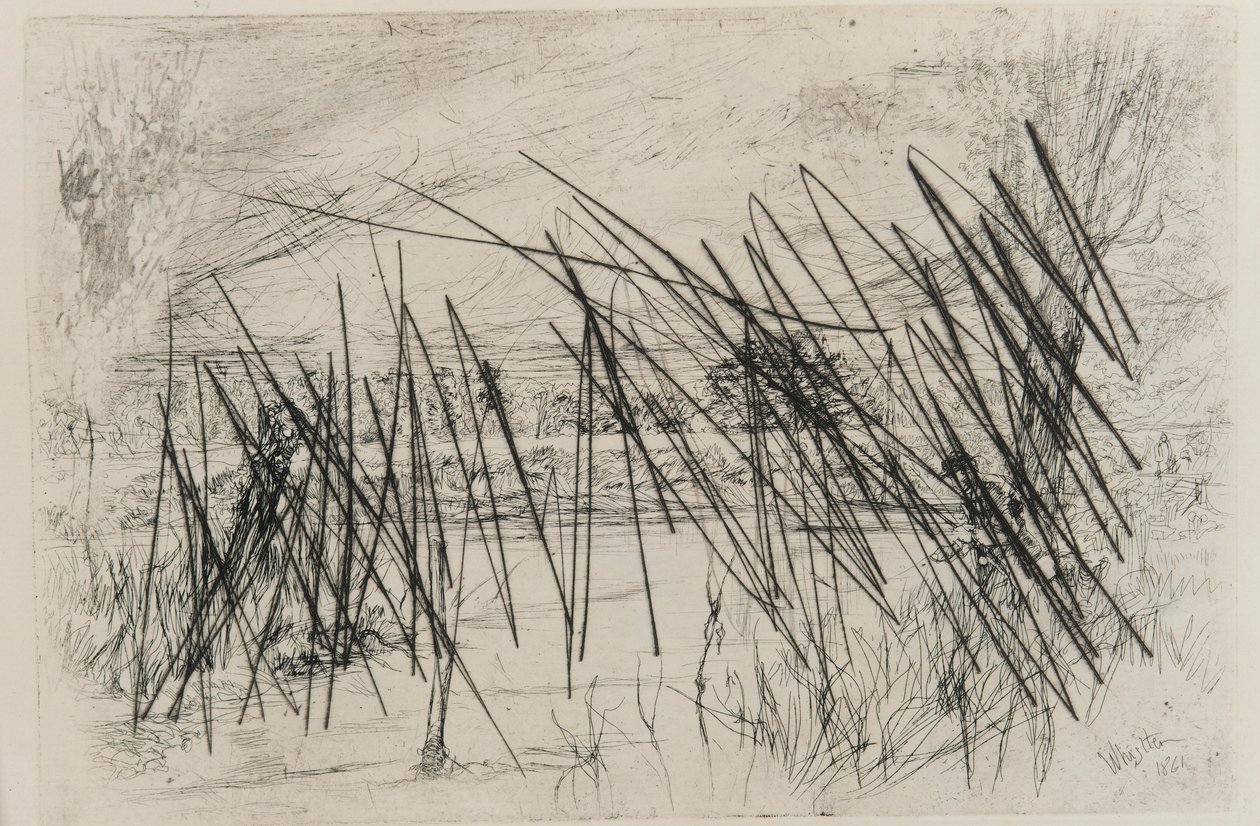 Landschaft mit einem Fischer, 1861 von James Abbott McNeill Whistler