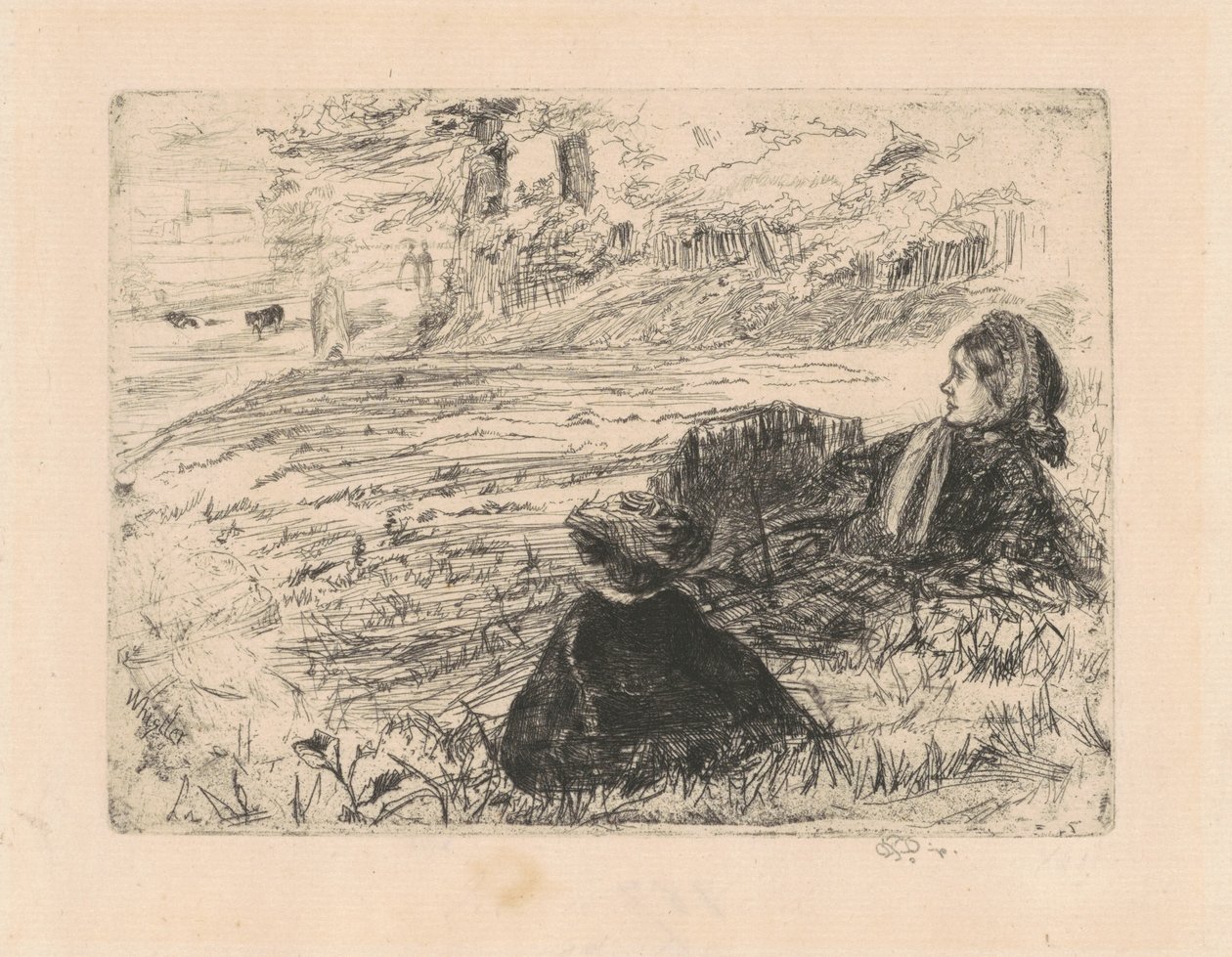 Kindermädchen und Kind, 1859 von James Abbott McNeill Whistler