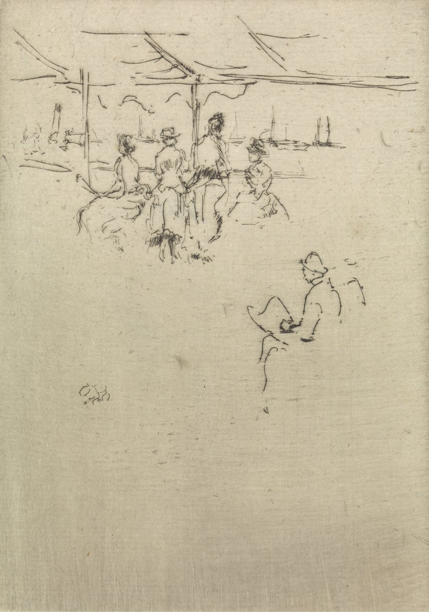 Ryde Pier, aus einer Serie von zwölf Radierungen mit dem Titel Die Marineparade, 1887 von James Abbott McNeill Whistler