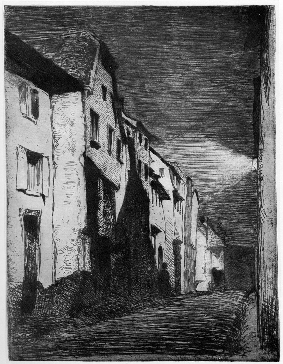 Straße in Saverne, 19. Jahrhundert, 1904 von James Abbott McNeill Whistler