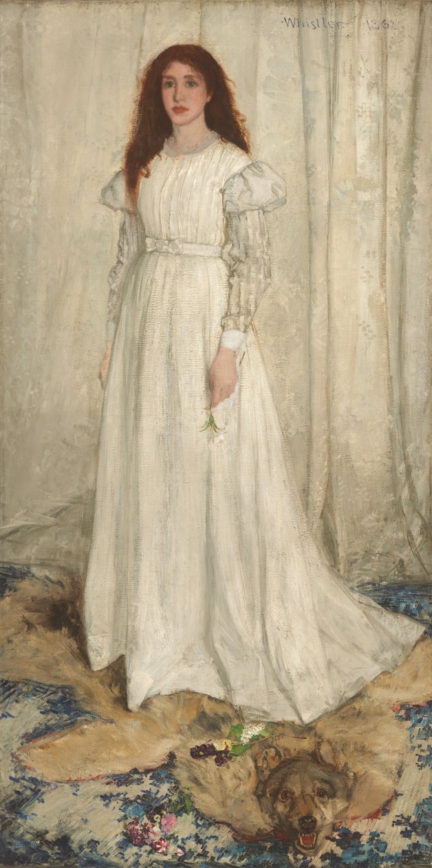Symphonie in Weiß, Nr. 1: Das weiße Mädchen, 1862 von James Abbott McNeill Whistler