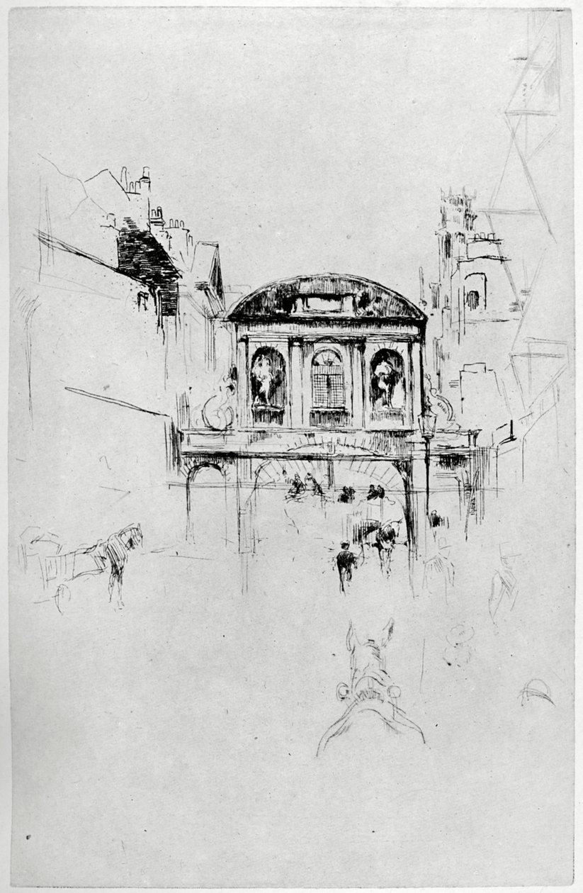 Temple Bar, 19. Jahrhundert, 1904 von James Abbott McNeill Whistler