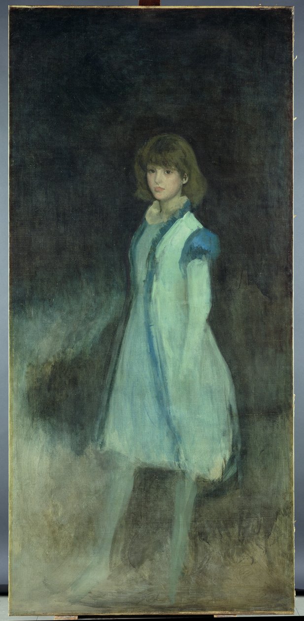 Das blaue Mädchen: Porträt von Connie Gilchrist (1865-1946), c.1879 von James Abbott McNeill Whistler