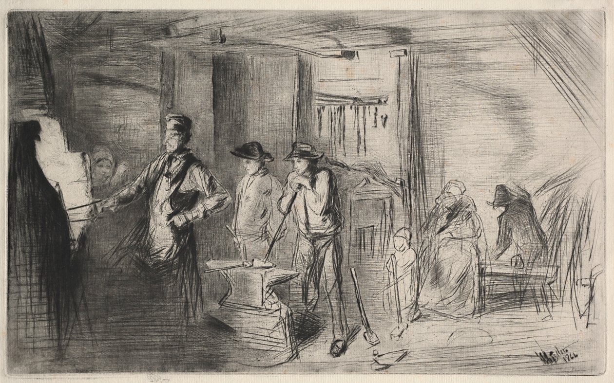 Die Schmiede, 1862 von James Abbott McNeill Whistler