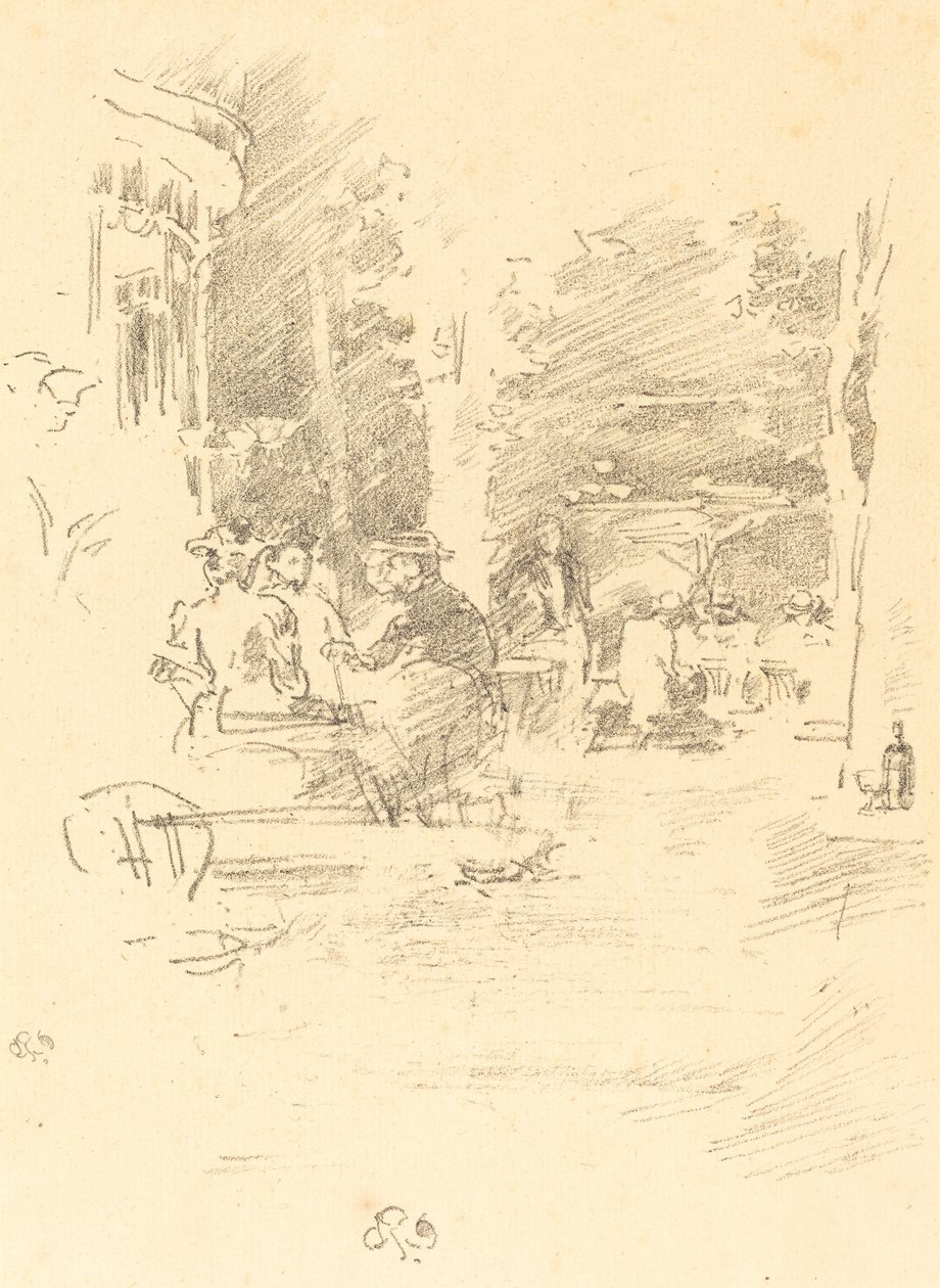 Das kleine Café au Bois von James Abbott McNeill Whistler