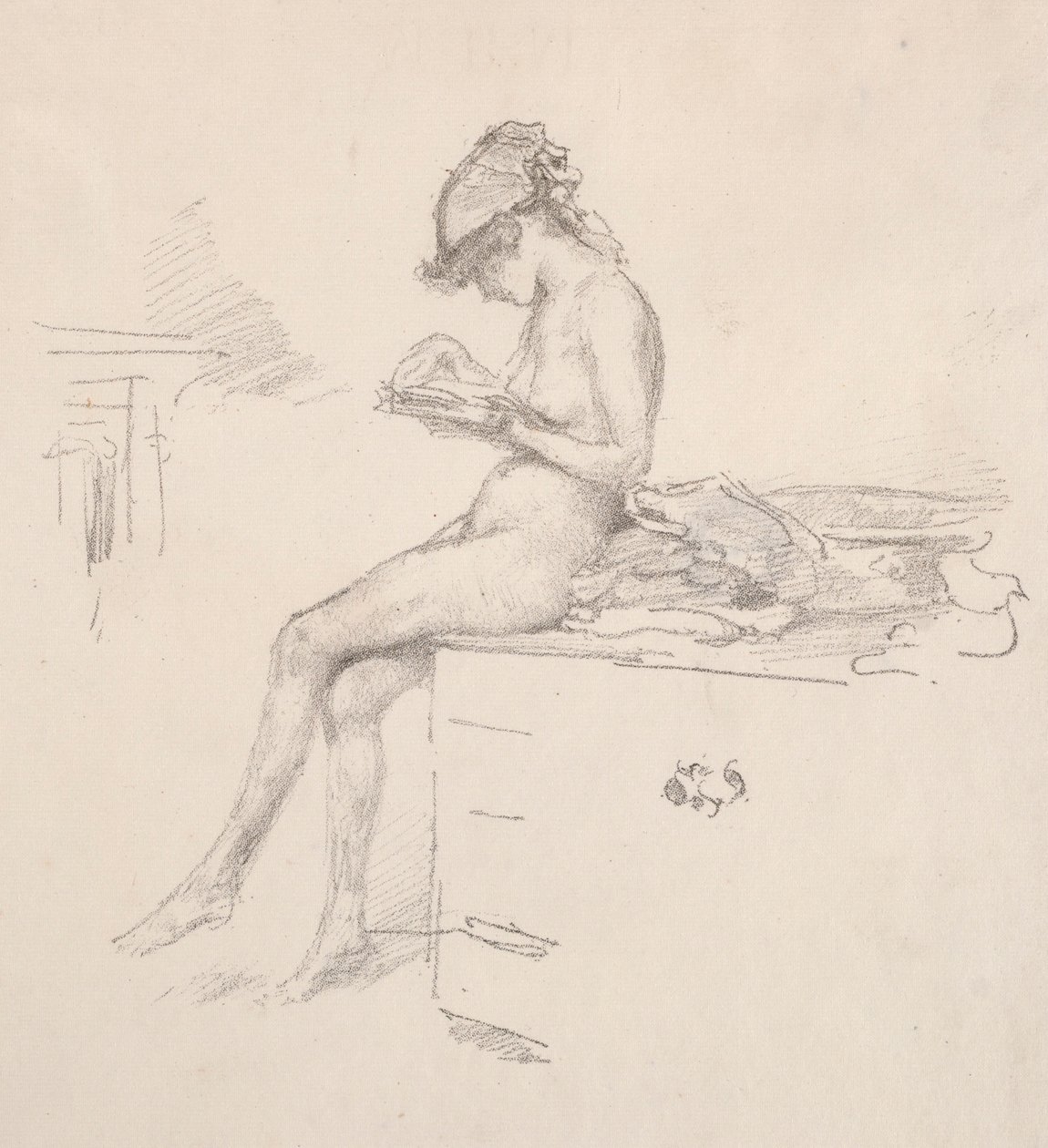 Das kleine nackte Modell beim Lesen, 1890 von James Abbott McNeill Whistler