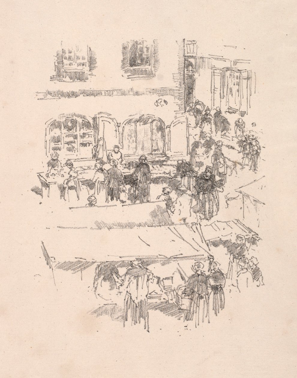 Der Marktplatz, Vitre, 1893 von James Abbott McNeill Whistler