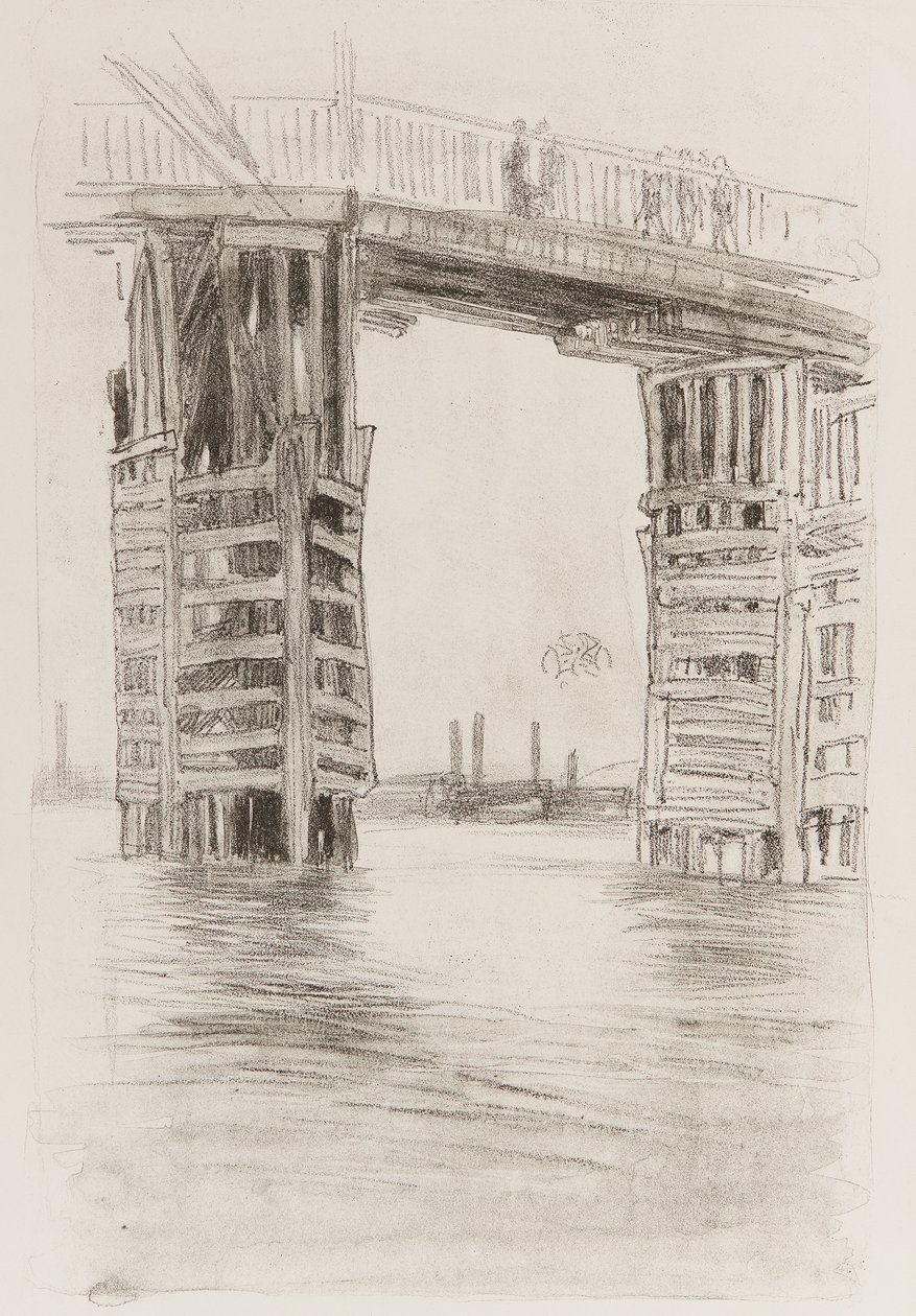 Die hohe Brücke von James Abbott McNeill Whistler